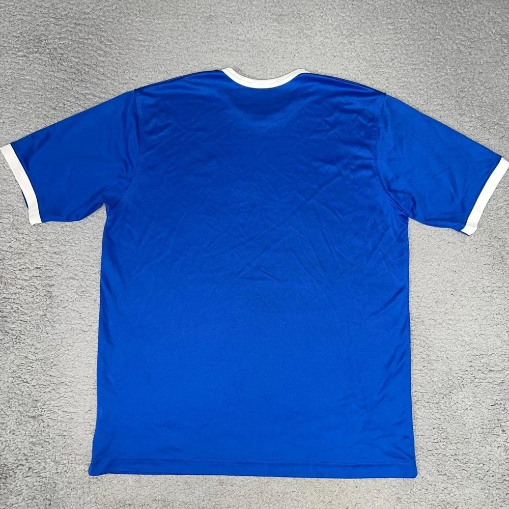Nike Team National Soccer Coaches Association of America Jersey Sz L Blue Ringer
